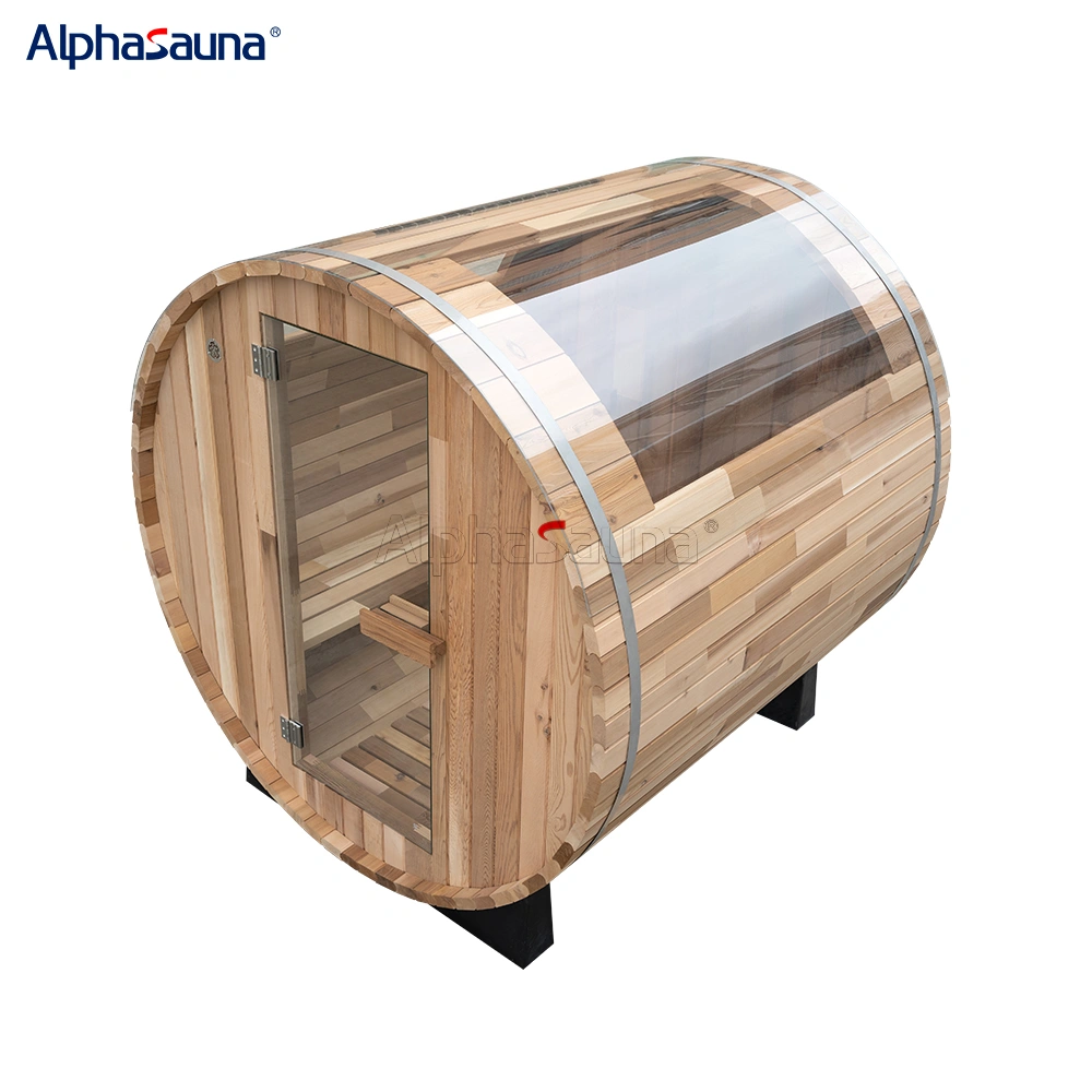 2 person barrel sauna wood fired
