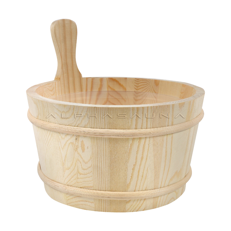 wooden bucket