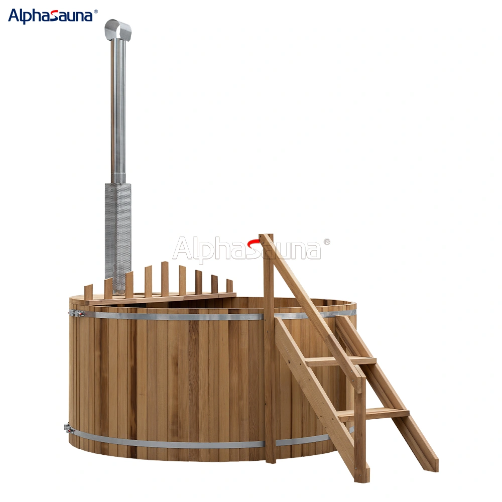 outdoor wood burning hot tub