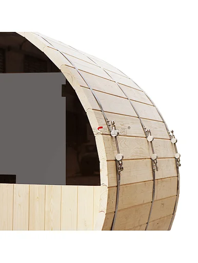 round barrel wood burning sauna kit