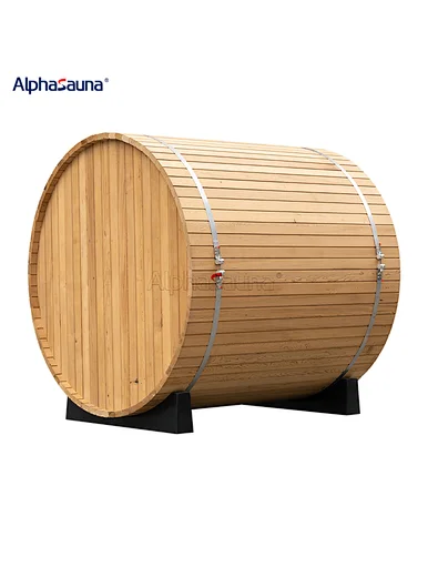finnish wooden barrel sauna