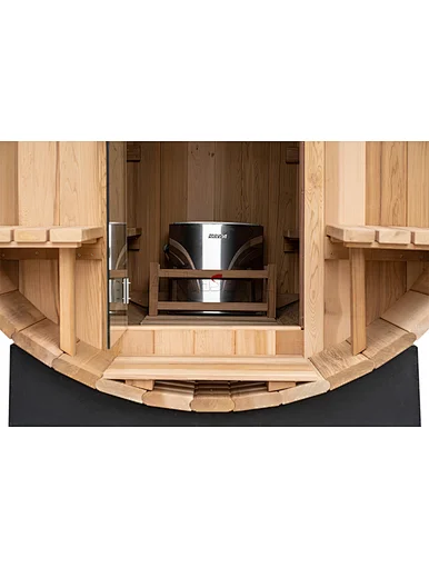 round outdoor sauna