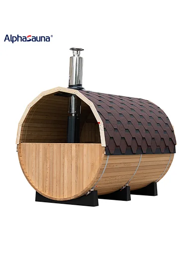 wooden sauna barrel