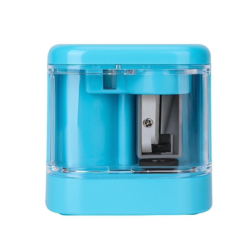 Blue Plastic Electric Pencil Sharpener, For ANYWHERE, Packaging