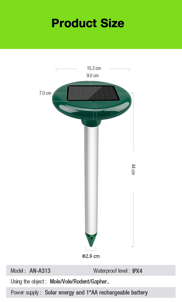 solar sonic mole repeller manuafacturer