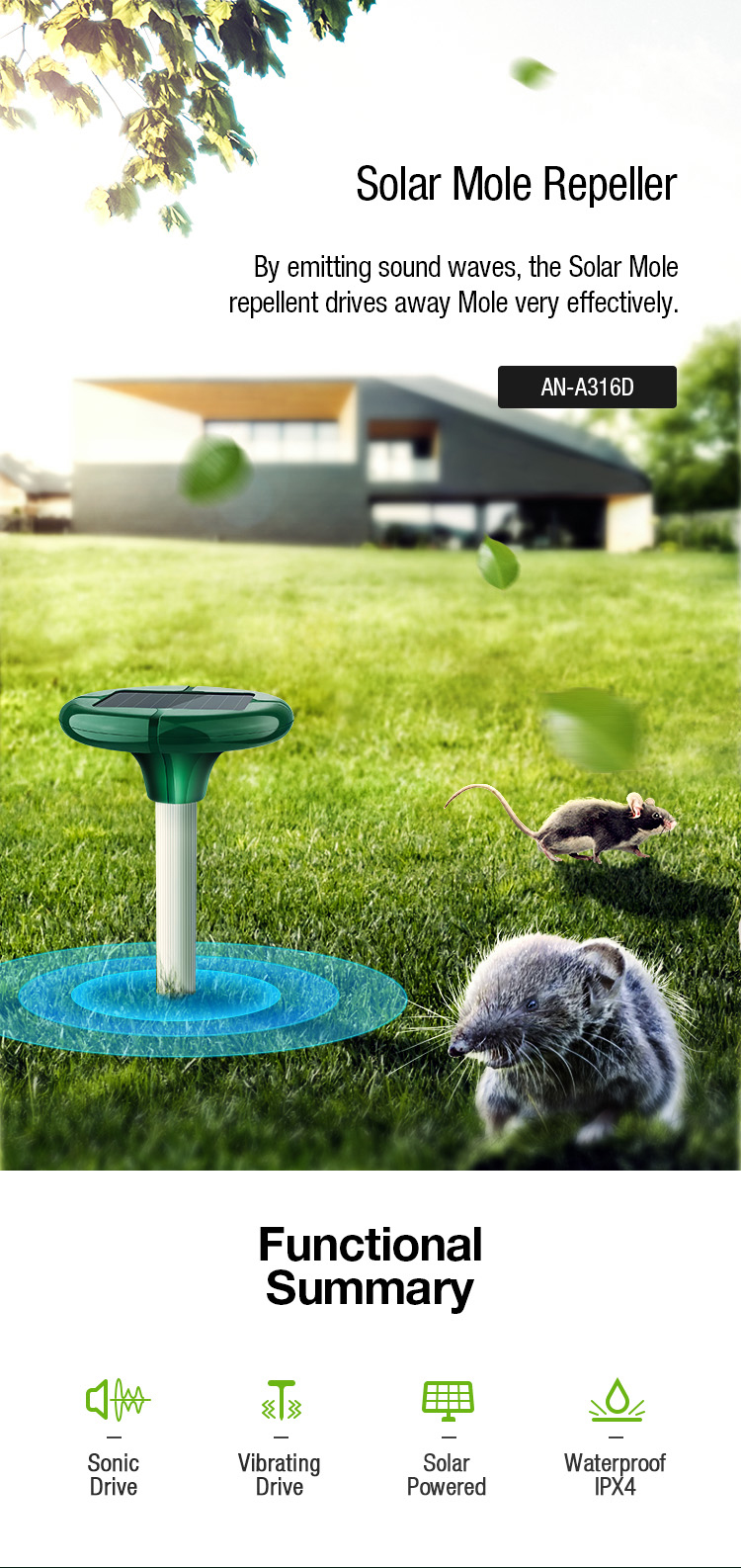 solar mole repellent manuafacturer