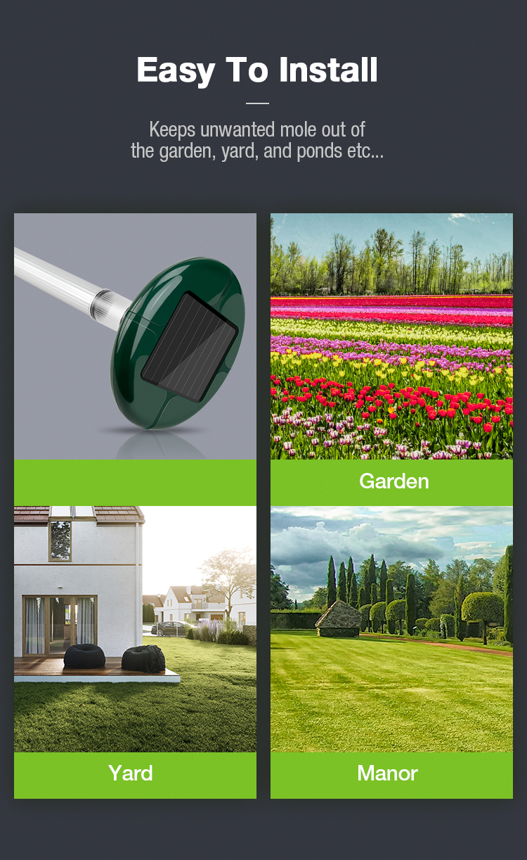 solar mole repeller led light manufacturer