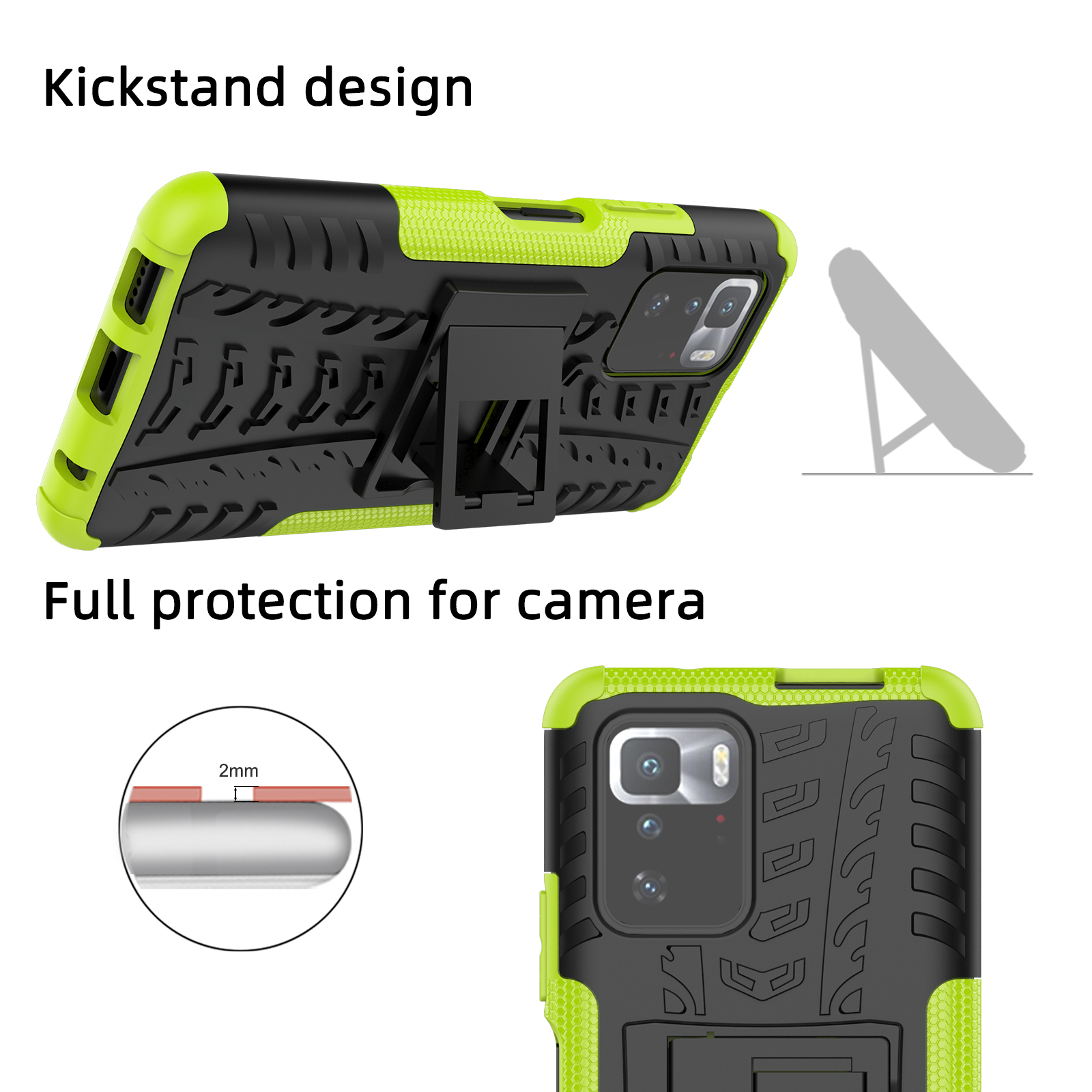 kickstand design,full protection for camera