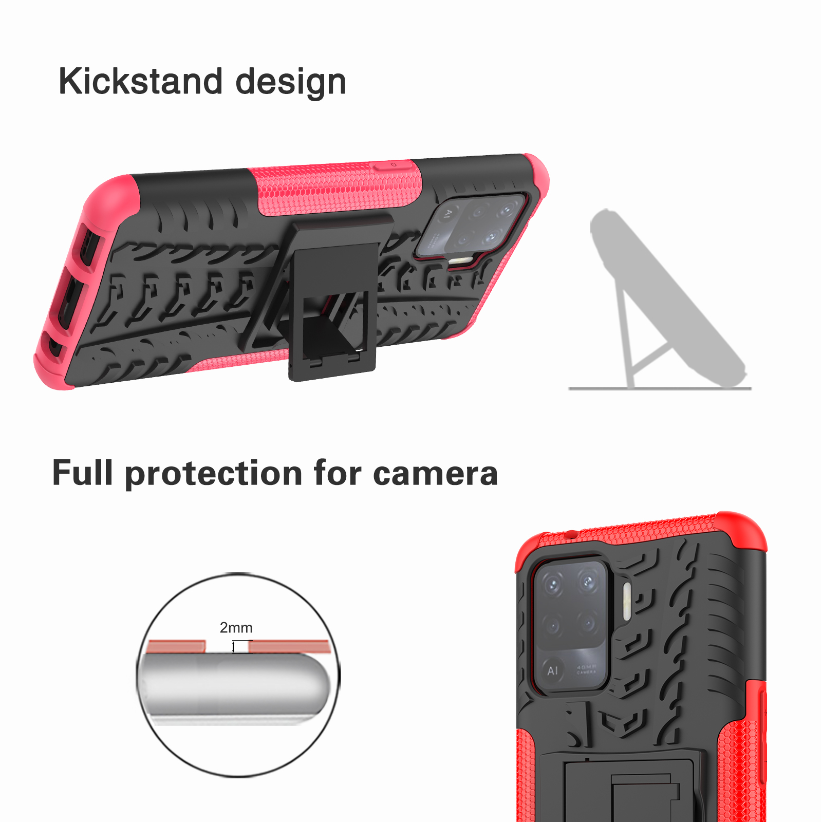kickstand design,full protection for camera