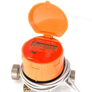 High precision brass body ultrasonic single flow meter with temperature sensor