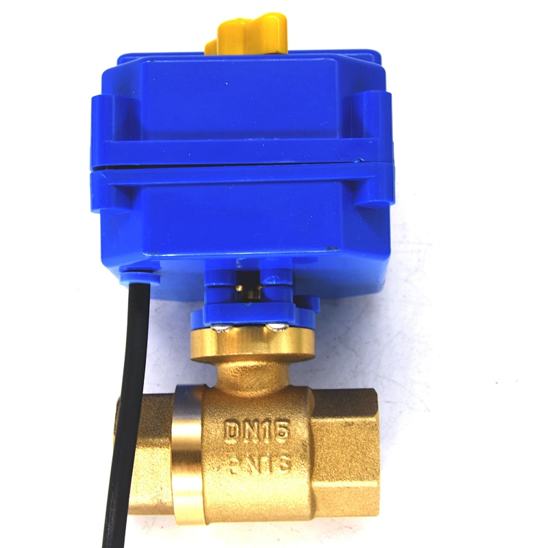 Brass electric manual dual purpose ball valve