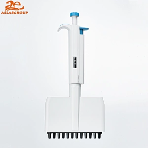 AELAB Manual Normal Adjustable 12 Channel Pipette AE-12M10 AE-12M50 AE-12M300