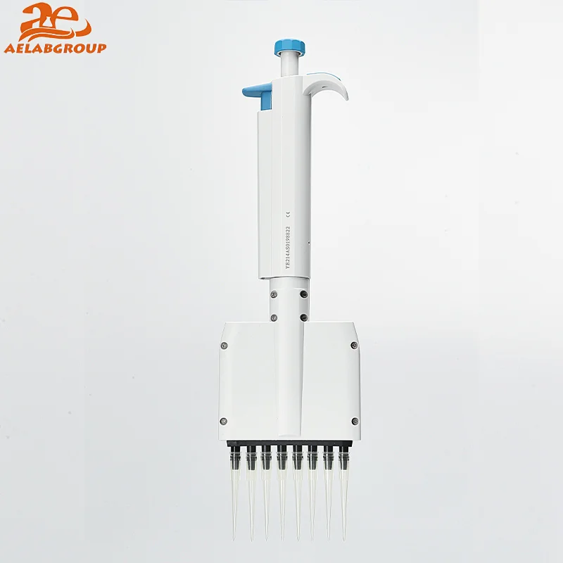 AELAB Manual Normal Adjustable 8 Channel Pipette AE-8M10 AE-8M50 AE-8M300