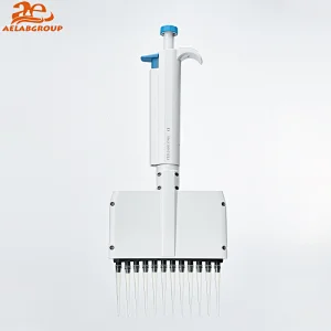 AELAB Manual Normal Adjustable 12 Channel Pipette AE-12M10 AE-12M50 AE-12M300