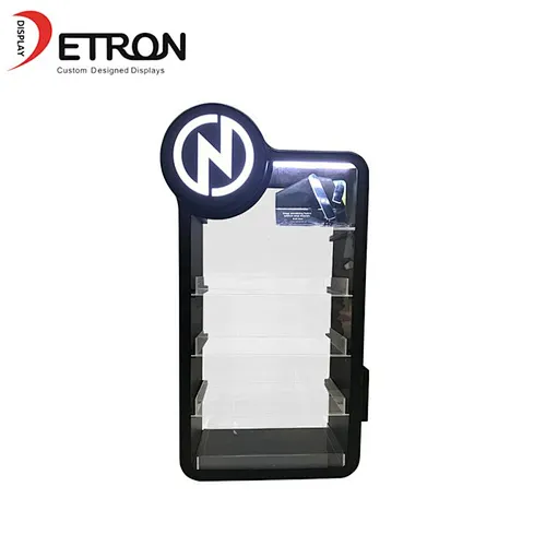 OEM Customized Acrylic E-Cigarette Display Cabinet With Light