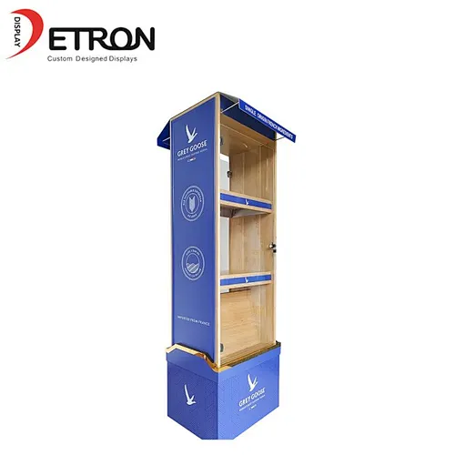 OEM Customized Wooden Whisky Display Cabinet