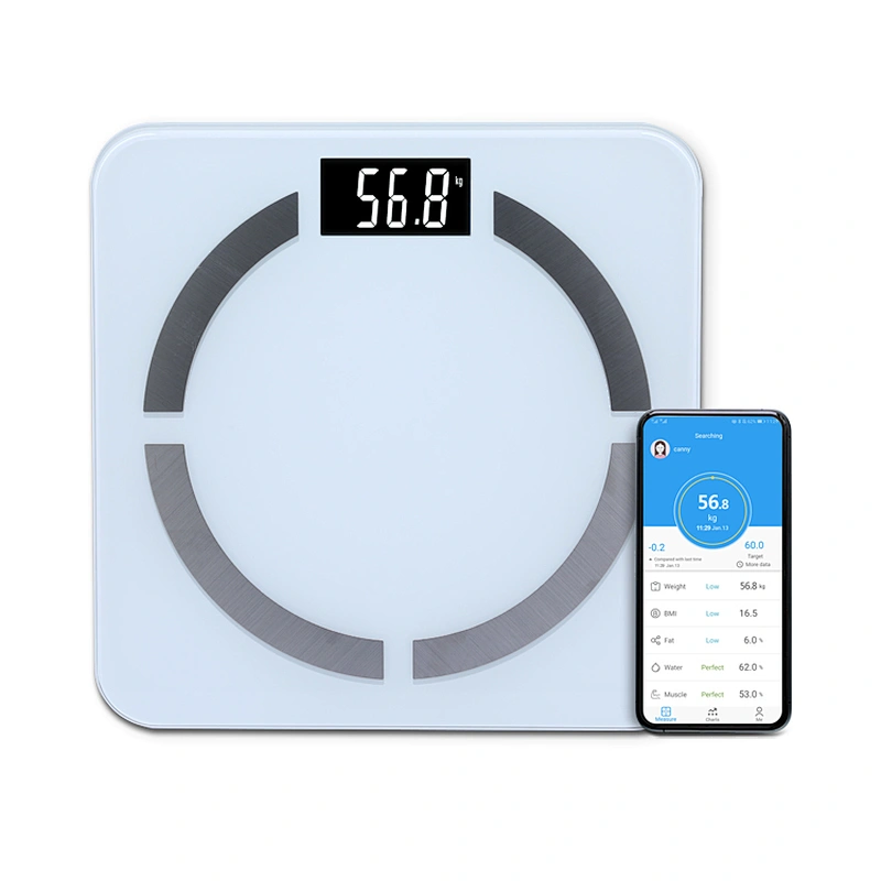 Weight Scale Bluetooth Smart Scales Digital Body Fat Scales with iOS &  Android APP and Body Composition Analysis, Step-on Technology, Tempered  Glass 