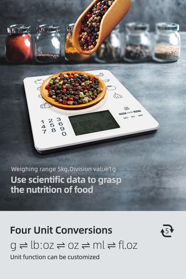 Custom digital nutrition food scale