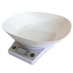 plastic kitchen scale with bowl