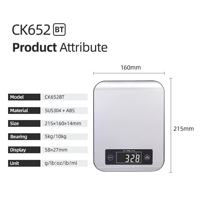 smart kitchen scale 5kg