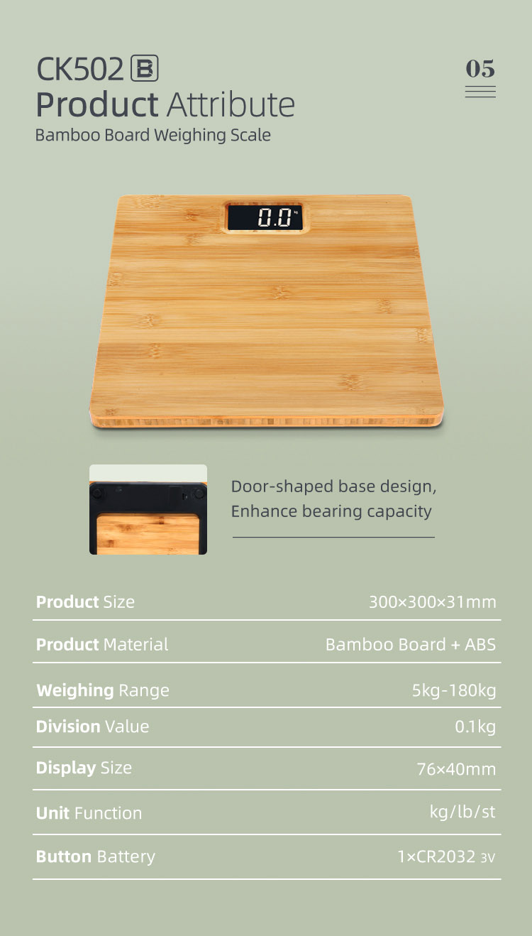 180kg bamboo board scale customized