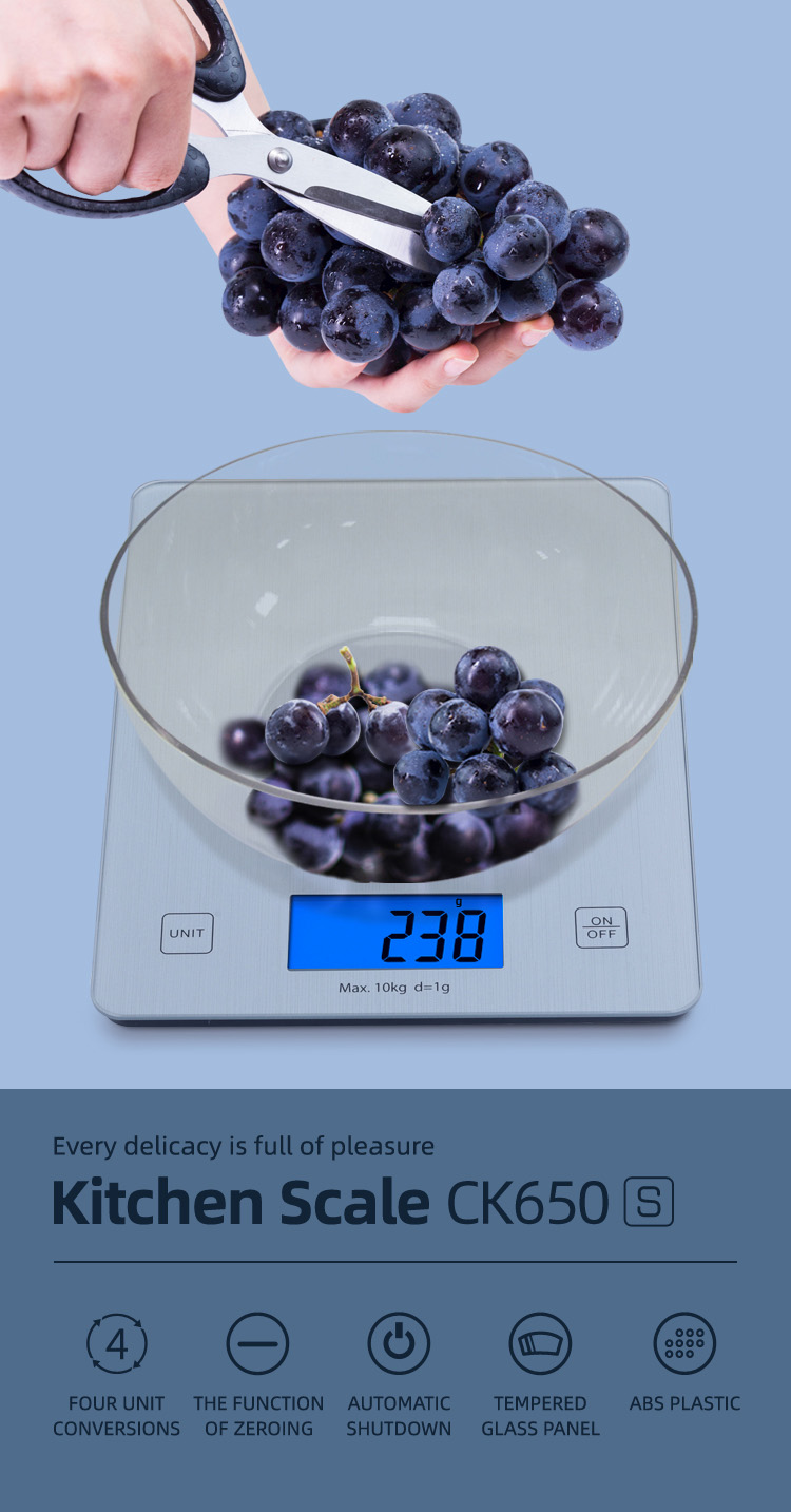 Wholesale CK652 5000g/1g Accurate Kitchen Digital Scale Home Electronic LED  Display Food Scale Cooking Baking Weight Measuring Tool (CE Certificated)  from China