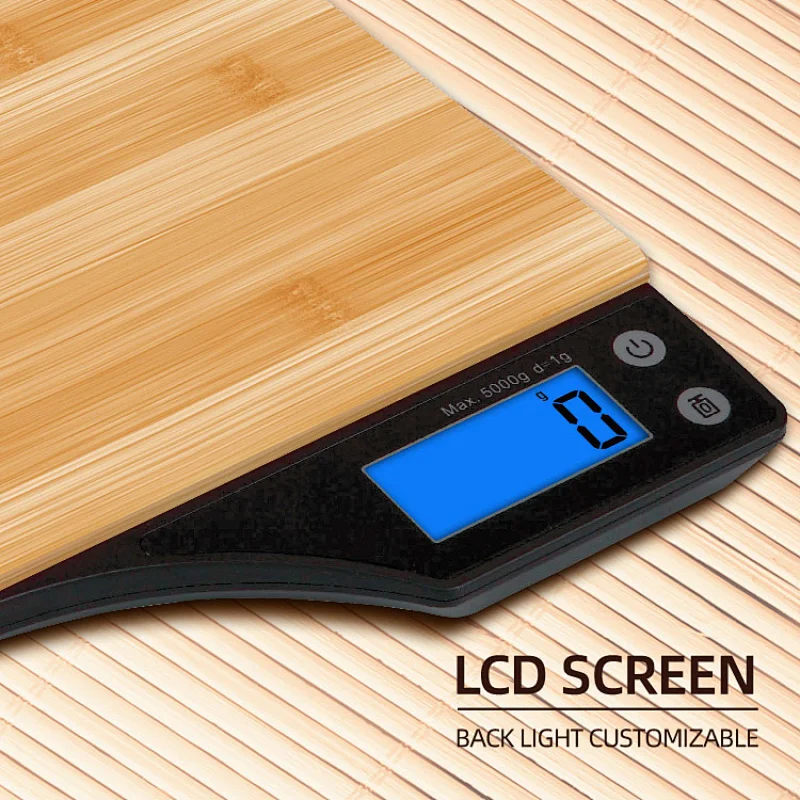 electronic bamboo kitchen scale