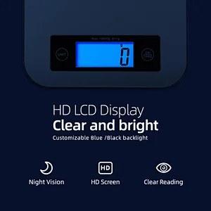 blue LCD display smart kitchen scale