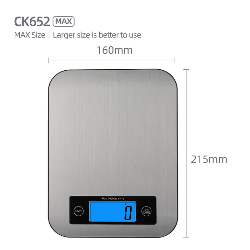 304 stainless steel platform 10kg Digital food kitchen scale