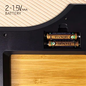 AAA battery bamboo kitchen scale