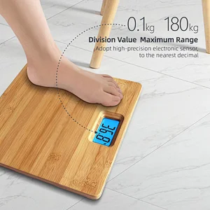 0.1kg division value Bamboo Electronic Scale