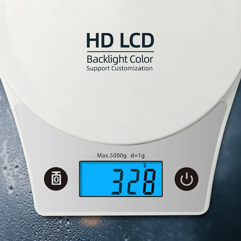 white color plastic kitchen scale