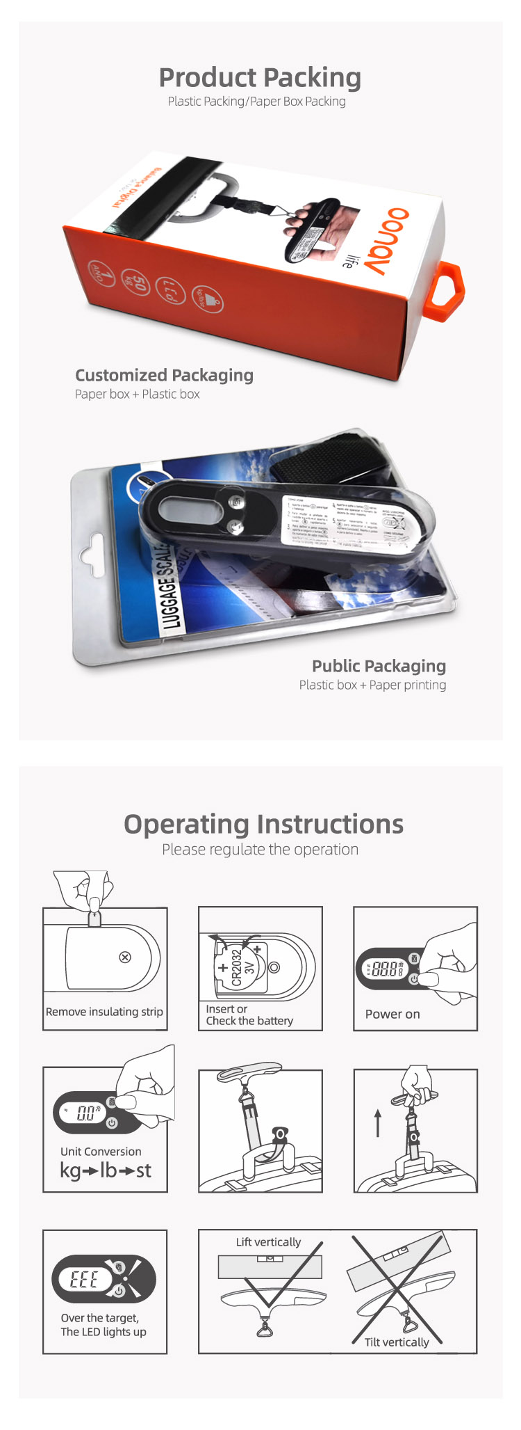 hanging luggage scale