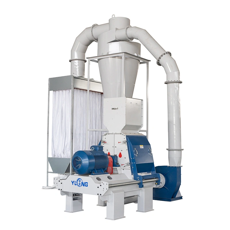 hammer mill crush wood chip into sawdust