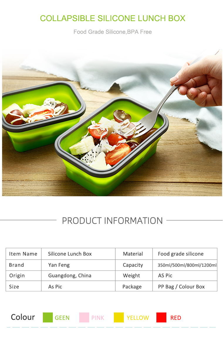 silicone microwave safe lunch box