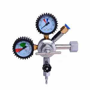 Brass Beverage CO2 Gas Regulator With Shut-Off Outlet Valve