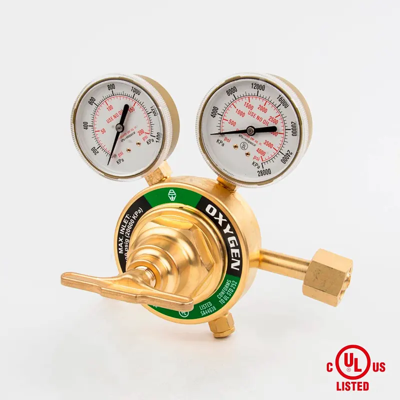 UL Listed SR 460A Series Heavy Duty Single Stage With 2 Gauges With Metal Guard Acetylene Gas Regulator