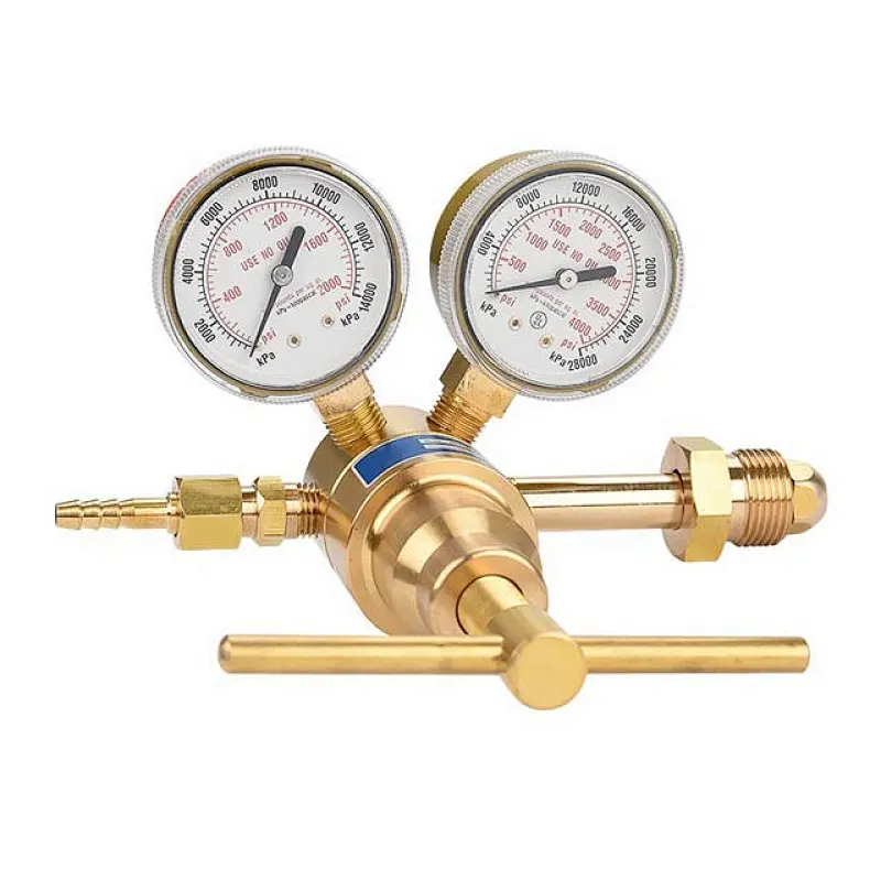 High Pressure Nitrogen Regulator 0-5500kPa For Purge Testing Made By Solid Brass