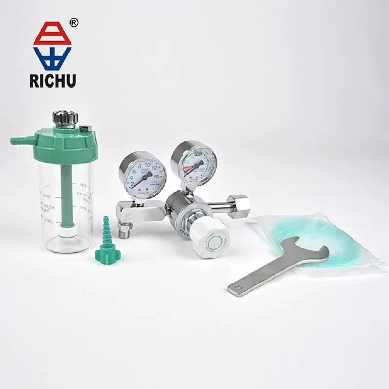 Medical CGA540 Oxygen Regulator With Flow gauge  Used Cylinder For Hospital