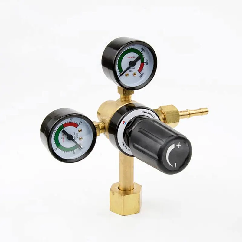 Professional Double Stage Acetylene Regulator With 2 Gauges