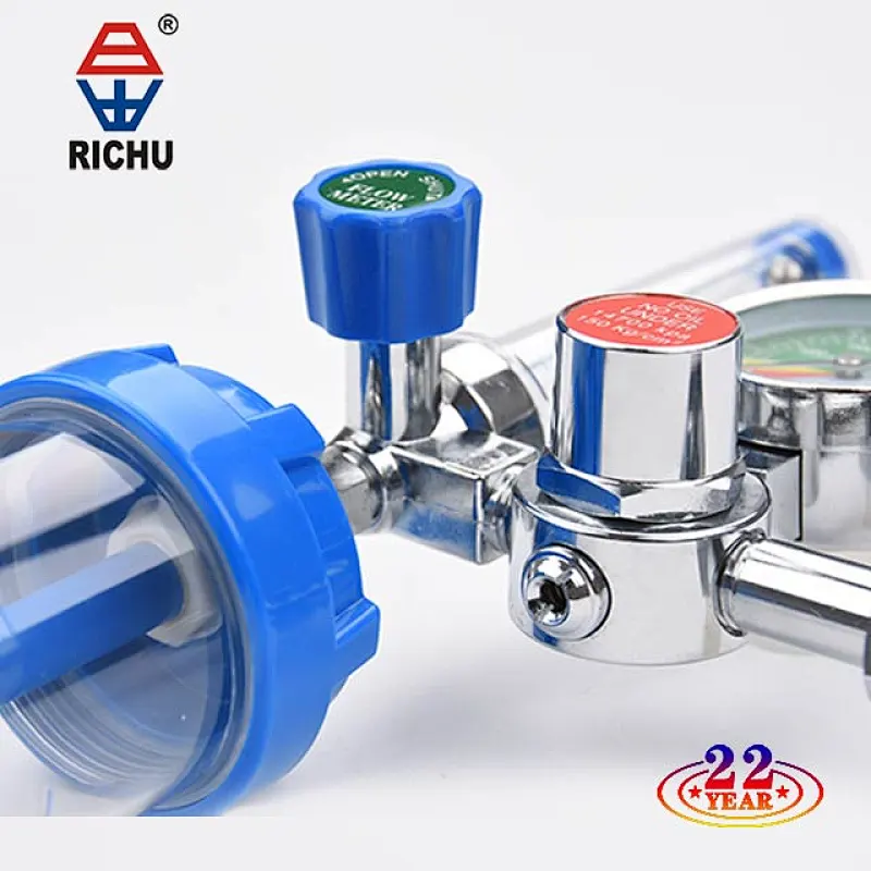 Buoy Type Inhalator Pressure Gauge Pressure Reducing Valve Oxygen Regulator
