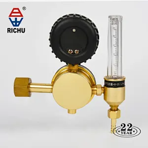Gas regulator with flowmeter