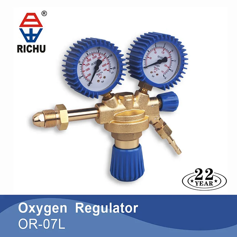 Italy Type Full Brass Pressure Reducers Regulator With CE For Use With Industrial Gases 07 Series