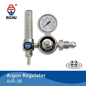 Single Stage British Type Gas Regulator With Two Gauges