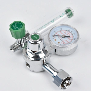 Diaphragm type CGA 540 Hospital Medical Oxygen Regulator With Humidification Bottle Side Entry