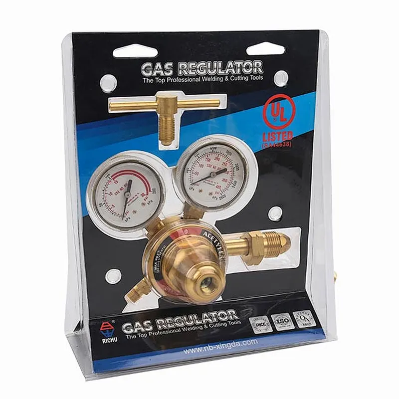 Victor Style 250 Series Medium Duty Single Stage With 2 Gauges Acetylene Gas Regulator With UL Listed