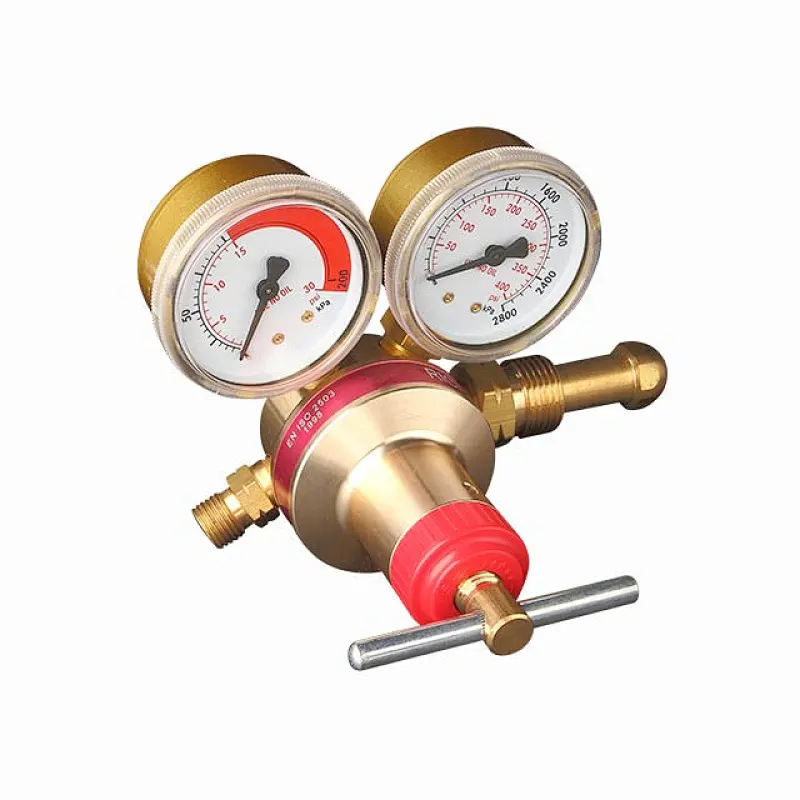 Europe Type 64 Series Brass+Aluminum Welding Regulator For Oxygen Acetylene With Pressure Gauges