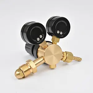 230bar Service Brass Argon/CO2 Gas Regulator With Flow Gauge For MIG/TIG Welder
