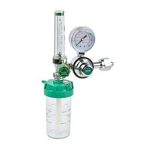 Diaphragm type CGA 540 Hospital Medical Oxygen Regulator With Humidification Bottle Side Entry