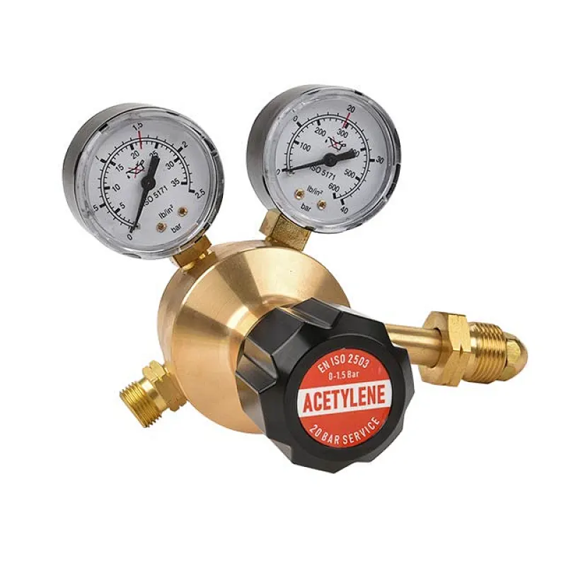 300bar Service Single Stage Brass Oxygen Gas Regulator With Two Gauges